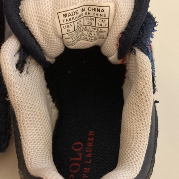 Polo by Ralph Lauren Kids Dark Blue and Red Sneakers - Picture 5 of 6